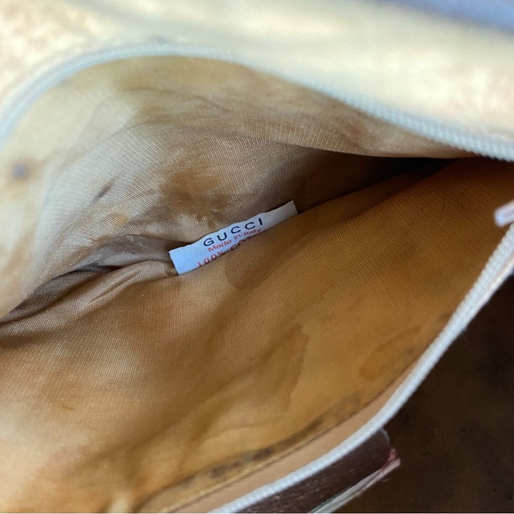 Vintage Gucci Brown Boston Web Bag Doctor Satchel with Dust Cover - Picture 12 of 16